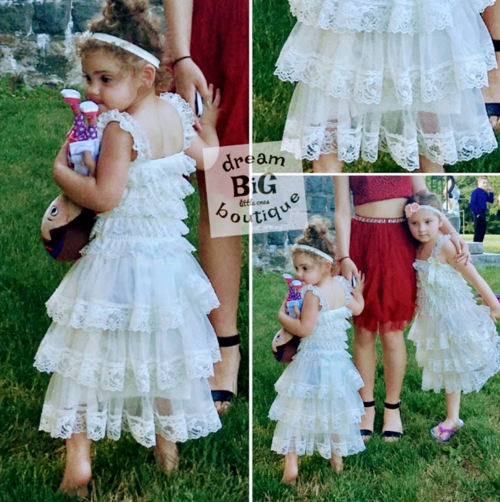 New Toddler Lace Vintage Chic Dress 2T Flower Girl